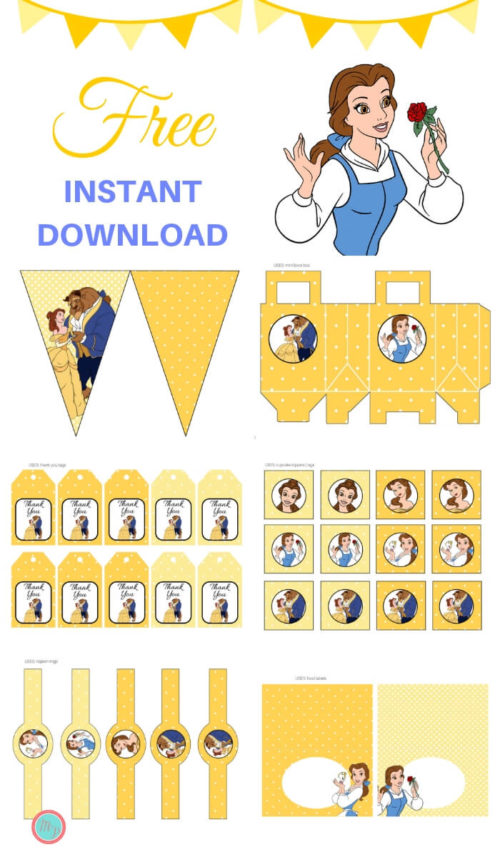 Beauty and the Beast Party Printable