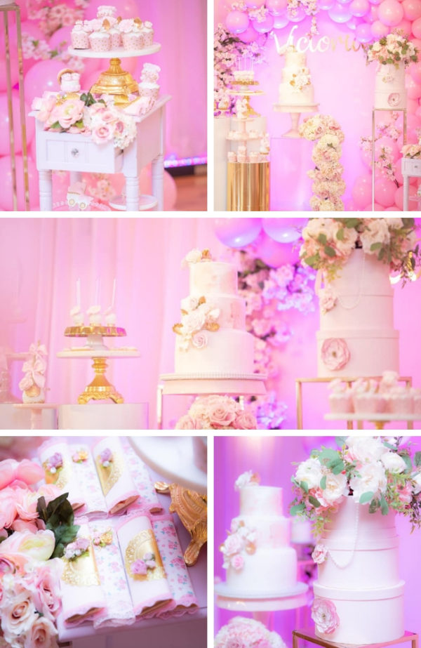 Baby Girl’s Pink and Gold Baby Shower